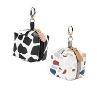 Didiseaon 2pcs Pacifier Holder Case Portable Lightweight Pacifier Pouch for Storage with Hanging Loop for Purse Backpack Stroller Tear-Resistant Material