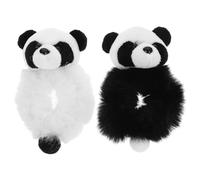 Didiseaon 2pcs Panda Hair Accessories Plush Ponytail Holders Not Easy to Skid off Versatile Hair Accessories for Women Delicate Adorable Design for Young and Young Women Daily Life Parties