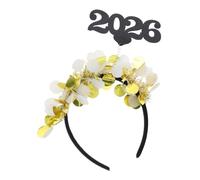 Didiseaon 2pcs Party Hair Hoop Headbands Year Glitter Head Bopper for Celebrations Elegant Happy Years Headband Head Bopper for Graduation Carnival and Holiday Parties Women Headwear