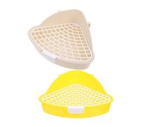 Didiseaon 2pcs Pet Toilet Hamster Potty Training Household Litter Box for Small Animal Rabbit Cat Litter Basin Pet Store Toilet Potty