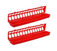 Didiseaon 2pcs Pigeon Feeding Long Troughs Plastic Pigeon Cage Food Troughs Easy to Clean Easy to Disassemble 19.65x3.93x1.18inch Suitable for Small Birds and Cockatiel Bird Feeding