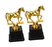 Didiseaon 2pcs Plastic Gold Horse Trophy Cups Lightweight Champion Awards for Birthday Parties Sports Competitions Soccer Party Favors and Celebration Rewards