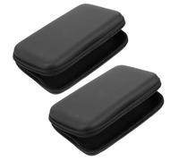 Didiseaon 2pcs Portable Electronic Organizer Bag with Multiple Pockets for Cable Storage Small Travel Case for Digital Accessories Power Adapters USB Cords Black