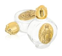 Didiseaon 2pcs Portable Holy Water Bottles Small Refillable Metal Vials with Random Decorative Patterns for Catholic Baptism and Western Decor Leakproof Travel-friendly Tiny Containers
