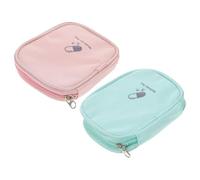 Didiseaon 2pcs Portable Medicine Storage Bag for Travel and Handbag Use, Easy to Wash Oxford Cloth and Polyester Fiber with Zipper Closure, Lightweight Reusable First Aid Organizer