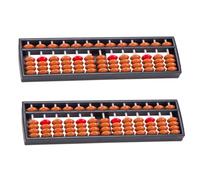 Didiseaon 2Pcs Portable Mini Counting Abacus for Small Brown Educational Arithmetic Tool for Childrens Math Learning and Easy to Carry