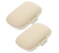 Didiseaon 2pcs Portable Pill Box Medicine Organizer with 8 Compartments Airtight Double-Layer Sealed Weekly Dispenser Case Travel Container for Vitamins and Supplements