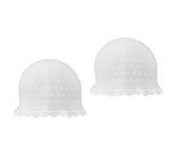 Didiseaon 2pcs Professional Salon Silicone Hair Dye Cap for Comfortable Hair Coloring