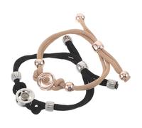 Didiseaon 2pcs Projection Couple Bracelets with Adjustable Rope and Copper | Lights up Romantic Images, Modern Stylish Pairing Jewelry, Valentine’s Day and Girlfriend Boyfriend