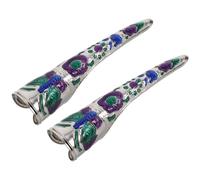 Didiseaon 2pcs Queen Nail Tips Armor French Nails Ballerina Press Kiss Retro Finger Rings for Cosplay Manicure Decoration