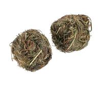 Didiseaon 2pcs Rabbit Chew Toy Grass Ball Bunny Hamster Teething Treats for Small Pet Boredom Breaker