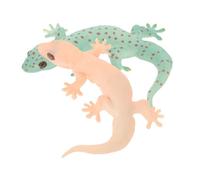 Didiseaon 2pcs Realistic Lizard Figurines Lightweight Fake Gecko Animal Figures with Smooth Surface for Garden Bonsai Decoration and Educational Play Safe Simulation for Home Display