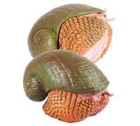 Didiseaon 2pcs Realistic Snail Figurines Plastic Animal Models Educational Simulation for Collecting and Garden Decoration