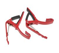 Didiseaon 2pcs Red Aluminium Alloy Guitar Capos for Acoustic and Ukulele Clamps with Elastic Spring Quick Release Comfortable Lever Suitable for Musicians and Beginners