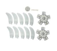 Didiseaon 2pcs Replacement Fan Blades with Nut Cover Thickened Leaf Design for Pedestal and Table Fans Quiet Operation for Bedroom and Living