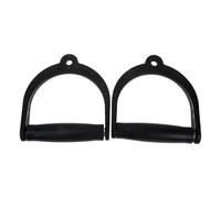Didiseaon 2pcs Resistance Band Handles, Non Slip Black Plastic | Strong Bearing Capacity, Secure Cable Connection, Space Saving Storage, for Pilates Practitioners and Athletes