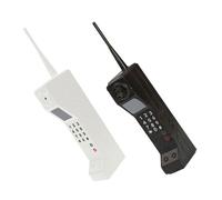 Didiseaon 2pcs Retro Brick Cell Phone Ornament Vintage Decorative Old Fashioned Telephone Prop for Home Office Study Farmhouse Style Photography Scene Accent