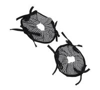 Didiseaon 2pcs Retro Hair Ties Buffalo Plaid and Checkerboard Scrunchies Bow Elastics Hair Bands for Women Large Scrunchies Chessboard Ring