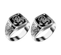 Didiseaon 2pcs Retro Scorpion Rings for Men Platinum Color Artistic Handcrafted Statement Jewelry for Couples Symbol of Protection and Strength Anniversary and Celebration