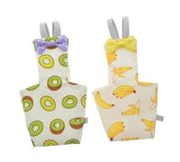 Didiseaon 2Pcs Reusable Bird Diaper Clothes with Breathable and Fruit Pattern Design for Parrots Parakeets Conures Comfortable Easy to Wear Pet Diapers for Flying Birds