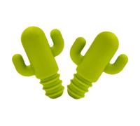 Didiseaon 2pcs Reusable Silicone Cactus Wine Bottle Stoppers Food Grade Sealed Stopper for Beer Red Wine and Beverages Decorative Easy Clean Saver Caps