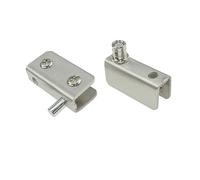 Didiseaon 2pcs Revolving Shaft Glass Door Hinge Opening Magnetic Touch Type A Durable Stainless Steel Cabinet Fittings for Home Office and Meeting Room Use