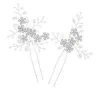Didiseaon 2pcs Rhinestone Pearl Hairpin Wedding Hair Elegant and Hairpin Accessories