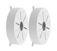 Didiseaon 2pcs round Dome Camera Junction Box Mount Base for Security Cameras with Cable Management and Space-saving Design, Abs Material, Flushmountable Low-profile Adapter for Outdoor