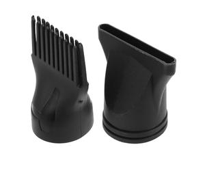 Didiseaon 2pcs Salon Hair Dryer Nozzle Concentrator Set with Comb Attachment, Universal Hair Dryer Styling Tool for Professional Salon Use, Black Plastic Vent Nozzle for Precise Drying
