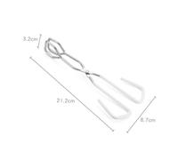 Didiseaon 2pcs Scald Food Clamp Ergonomic BBQ Bread and Grill Holder Tongs with Skid Design for Indoor Cooking Outdoor Barbecue and Food Serving Black and White