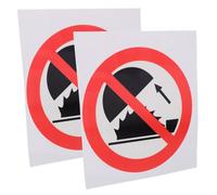 Didiseaon 2pcs Self-adhesive Do Not Touch Warning Stickers Weatherproof Caution Decals for Hazardous Areas Attention Safety Labels with PP Pet Material for Indoor Outdoor Use