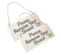 Didiseaon 2pcs Shoe Label Door Hanger for Love Decoration Office Remove Shoes Sign Home Welcome Please Take off Your Stickers above Hanging Occupied Bar Fall Doors Gate Hemp Rope Ivory