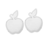 Didiseaon 2pcs Silicone Fruit Shape Molds for Resin Casting DIY Craft Festival Decorations Precise Detail Apple Pendant Soap Candle Making Mold for Epoxy Resin Jewelry and Ornament Creation