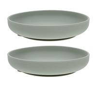 Didiseaon 2Pcs Silicone Spill-Proof Plates with Suction Cup, Senior Feeding Dish for Disabled Adults, Adaptive Non-Slip Dinnerware Set for Independent Home Dining, Dishwasher Safe,