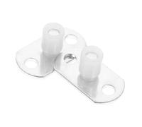 Didiseaon 2pcs Sliding Door Floor Guides for Barn Doors Nylon Bottom Floor Mount Guides with White Plastic Head Heavy Duty Metal Hardware for Closet Bypass Easy Screw Installation
