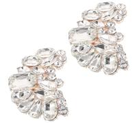 Didiseaon 2Pcs Sparkling Crystal Shoe Charms Detachable Rhinestone Buckles for Women’S Wedding Heels Elegant High Heel Accessories in Rose Gold