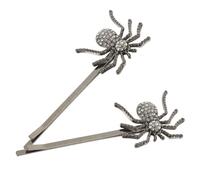 Didiseaon 2pcs Spider Hair Clips Bobby Pin for Vintage Iron Rhinestone Hairpins Hold Hair Firmly Highlight Appearance Unique Spider Style for Women and Teen