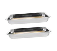 Didiseaon 2pcs Stainless Steel Dissection Trays with Wax Coating Smooth Edges for Safe Biology Labs Educational Anatomy Pan with Clear Diagram for Students Teachers Schools