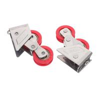 Didiseaon 2Pcs Stainless Steel Sliding Door Roller Double Pulley Wheels 2086 Model Thickened Window Track Rollers for Aluminum Alloy Doors Suitable for Patio Closet and Garage Hardware