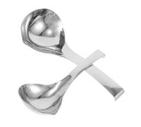 Didiseaon 2pcs Stainless Steel Soup Ladle Large Deep Spoon with Pour Spout Ergonomic Handle for Serving Thick Soups Gravy Heavy Duty Kitchen Utensils with Hanging Space Saving Design