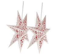 Didiseaon 2pcs Star Shaped Hollow Paper Lantern Covers Durable Hanging Decoration for Parties Weddings and Home Decor Lightweight and Aesthetic Design for Festive Celebrations