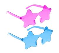 Didiseaon 2pcs Star-shaped Rimless Sunglasses for Beach Party and Birthday Favors Colorful Candy Tone Sun Glasses Decorative Photo Props for Cosplay