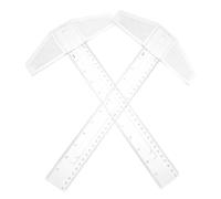 Didiseaon 2pcs T-shaped Measuring Ruler for Drafting and Carpentry, Abs Acrylic Material, Easy to Read with Longer Service Life, for DIY Projects and Professional Engineering