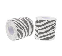 Didiseaon 2pcs Textured Zebra Print Toilet Paper Animal Pattern Bathroom Tissue with Advanced Printing Convenient Design for Easy Storage and Stylish Bathroom Decor