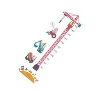 Didiseaon 2pcs Tower Crane Pattern Wall Stickers Kids Height Growth Chart for Bedroom or Kids Room, Cartoon Style PVC Material, Easy to Apply and Arrange Freely Wall Decals