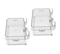 Didiseaon 2Pcs Transparent Reptile Feeding Bowls Small with Inward Curved Walls Anti-escape Suction Cup Reptile Feeders for Geckos and Small Amphibians and Easy to Clean