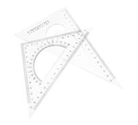 Didiseaon 2pcs Triangular Draft Ruler Set with Protractor and Right Angle for Students and Professionals Precise Architectural Drawing Tools Design for Accurate Measuring and Geometry Tasks
