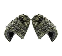 Didiseaon 2PCS Turtle Basking Platform Resin Rock Dock with Cave Hideout Reptile Shelter Resting Terrace for Aquariums and Terrariums Sturdy Design