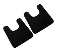 Didiseaon 2pcs U Shaped Contour Toilet Mat with Coral Fleece Black | Thick Absorbent Fibres, Reinforced Edging, for Bathroom Tiles and Marble Floors, Warm Feet