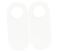 Didiseaon 2pcs Unfinished Wooden Door Knob Hangers Smooth DIY Wood Signs for Crafts Blank Natural Plaques Suitable for Office Hotel School Door Decoration and Personalization